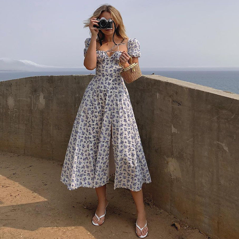 Sommerkleid mit Blumendruck