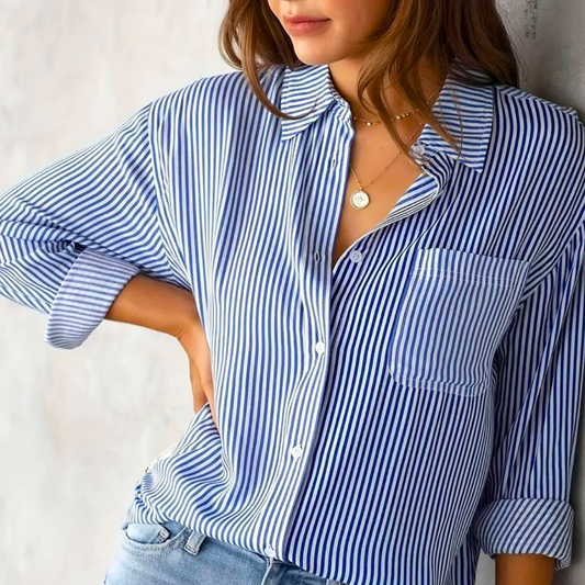 Lässige gestreifte Bluse für Damen