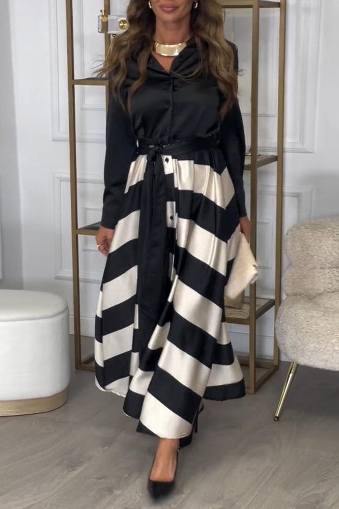 Kenda | Elegantes Streifenkleid