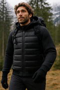Kalen | Wattierte Herrenjacke mit Kapuze