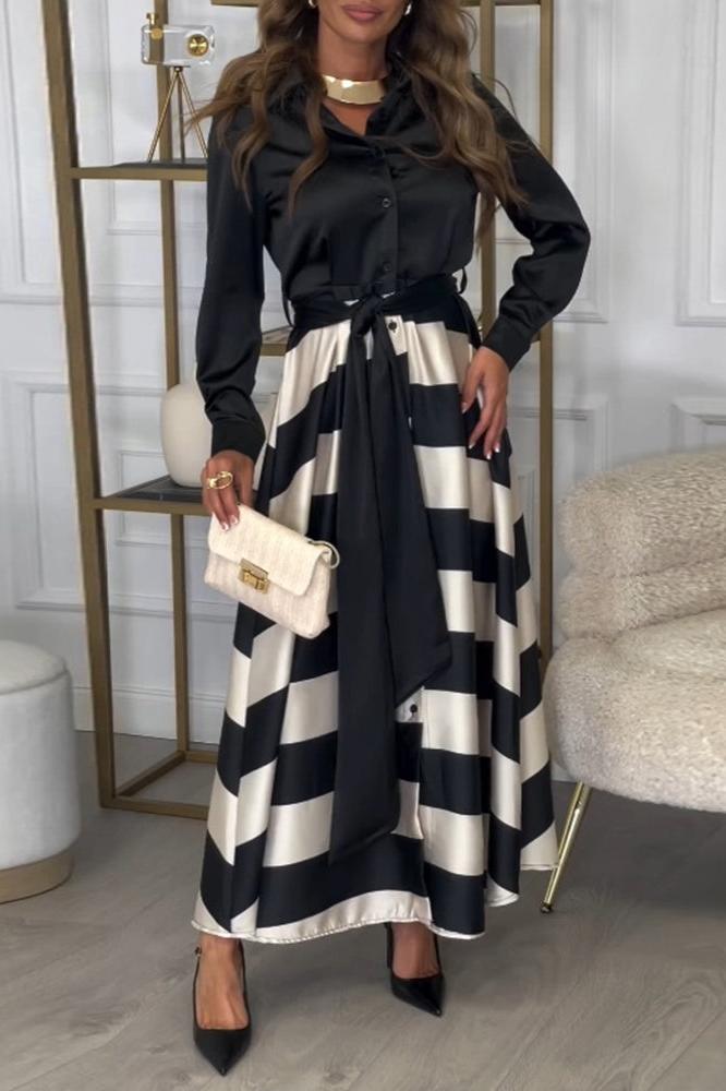 Kenda | Elegantes Streifenkleid
