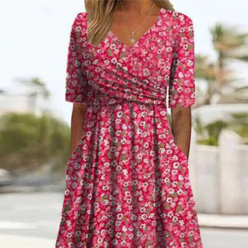 Blumenliebe Kurzarmkleid
