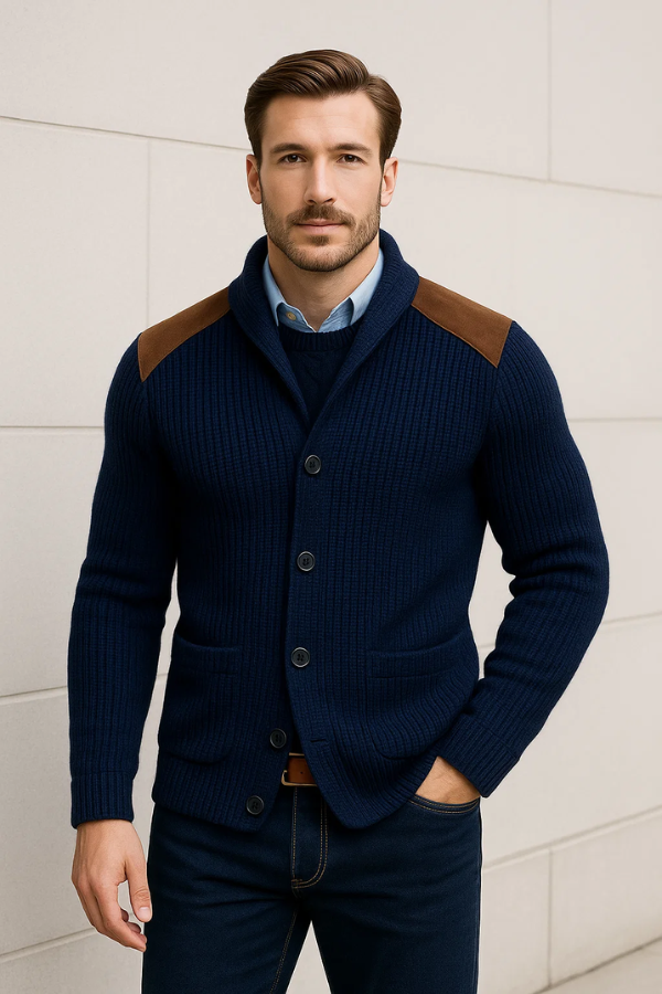 Kausch | Gestrickte Strickjacke Mit Knöpfen