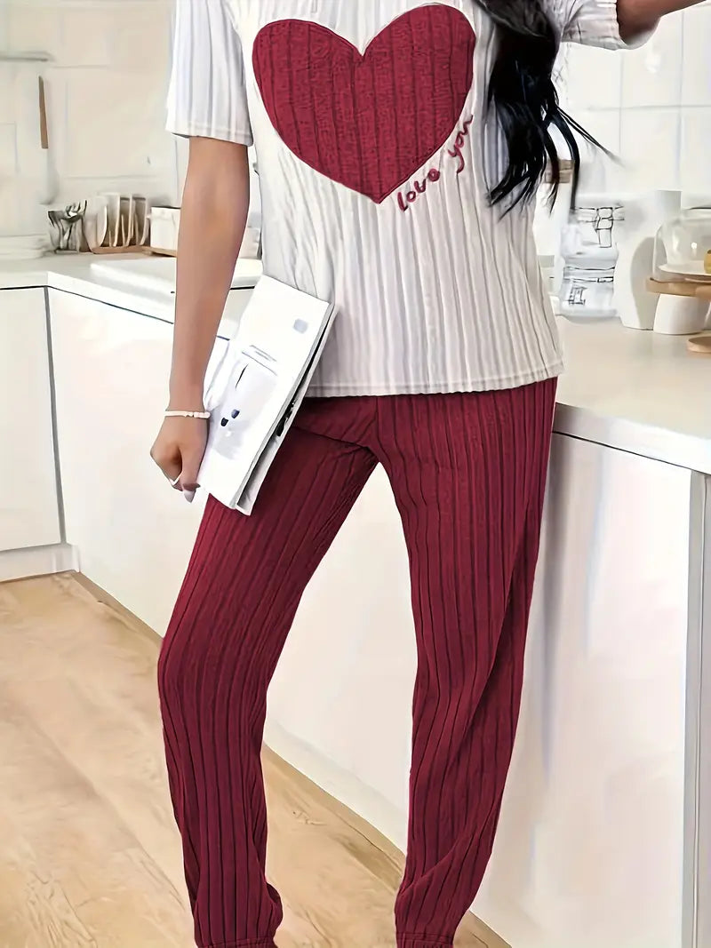 Einsatz Pyjama Amore Aus Rippvelours