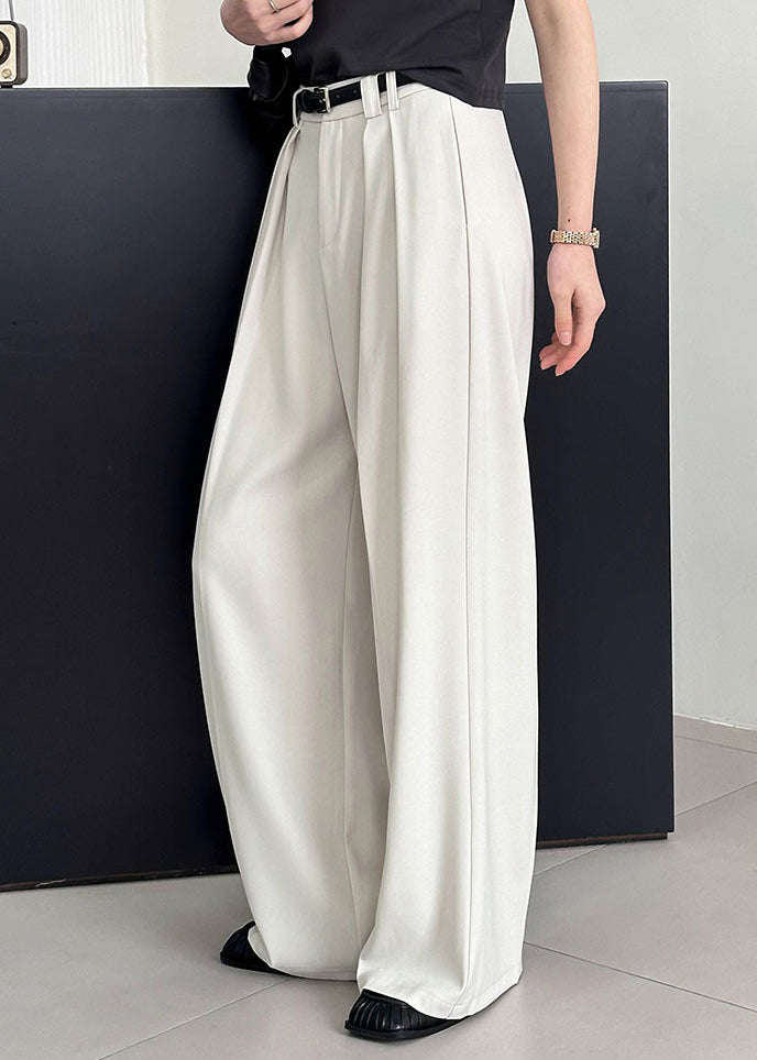 Lucienne | Neue Beigefarbene Hohe Taille Taschenhose Sommer