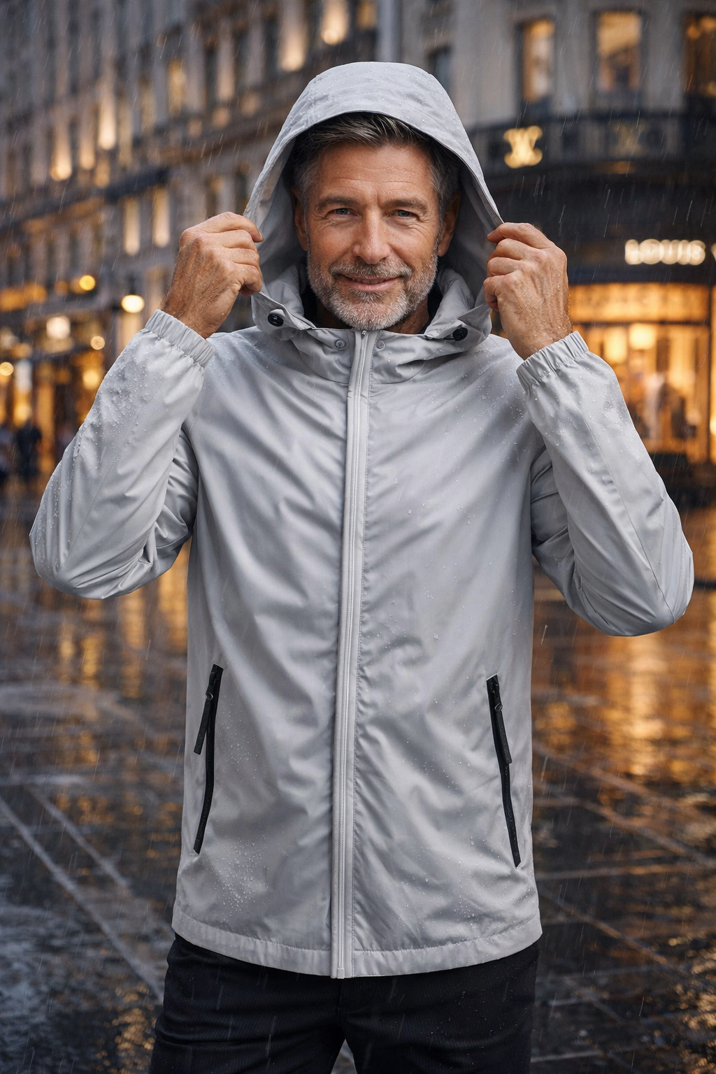 Oleg | Jacke mit Kapuze und langen Ärmeln mit Reißverschluss