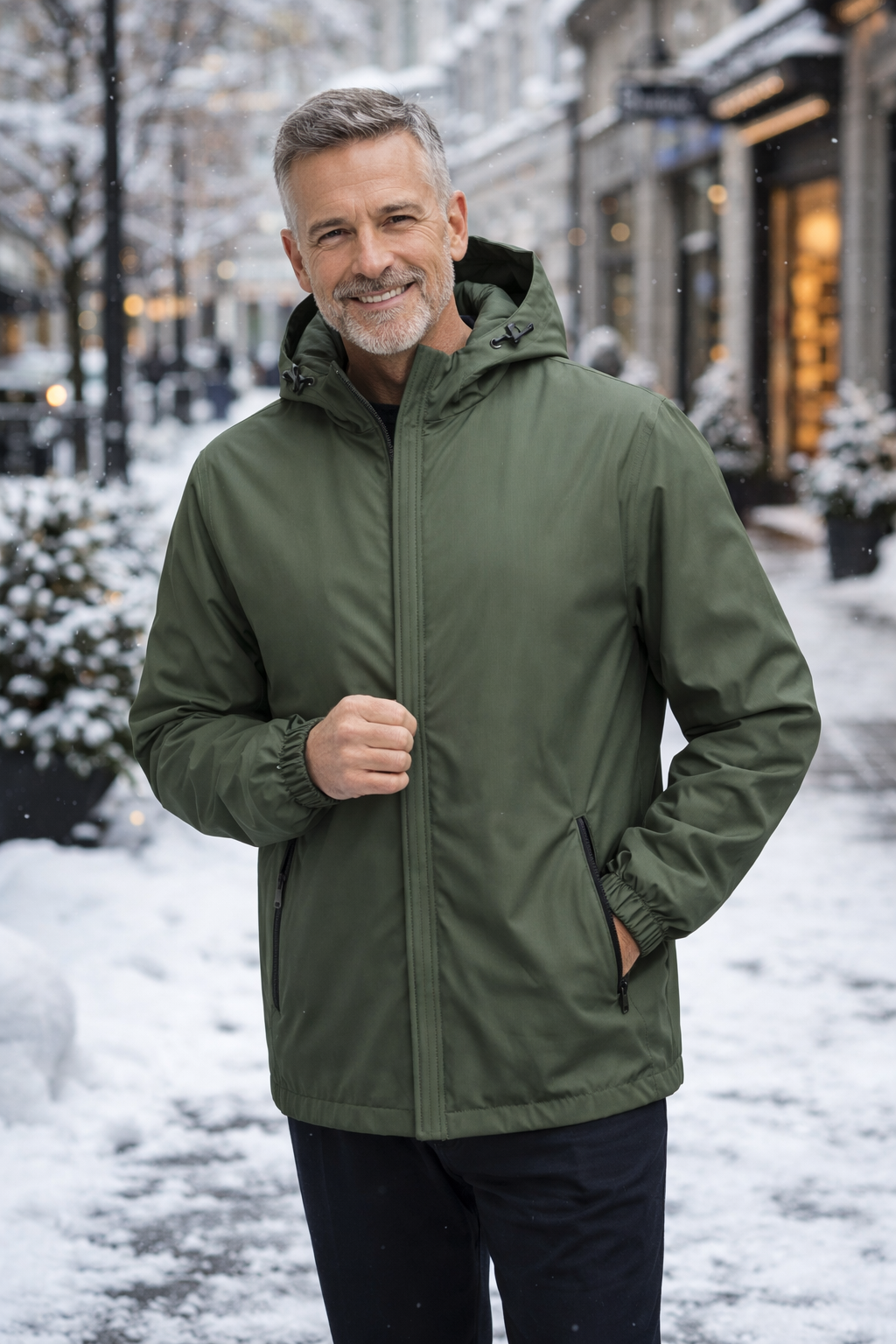 Oleg | Jacke mit Kapuze und langen Ärmeln mit Reißverschluss