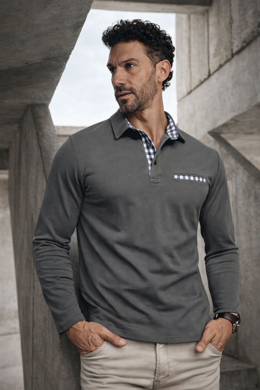 Herren Langarm-Poloshirt – Luxus, Stilvoll & Komfortabel