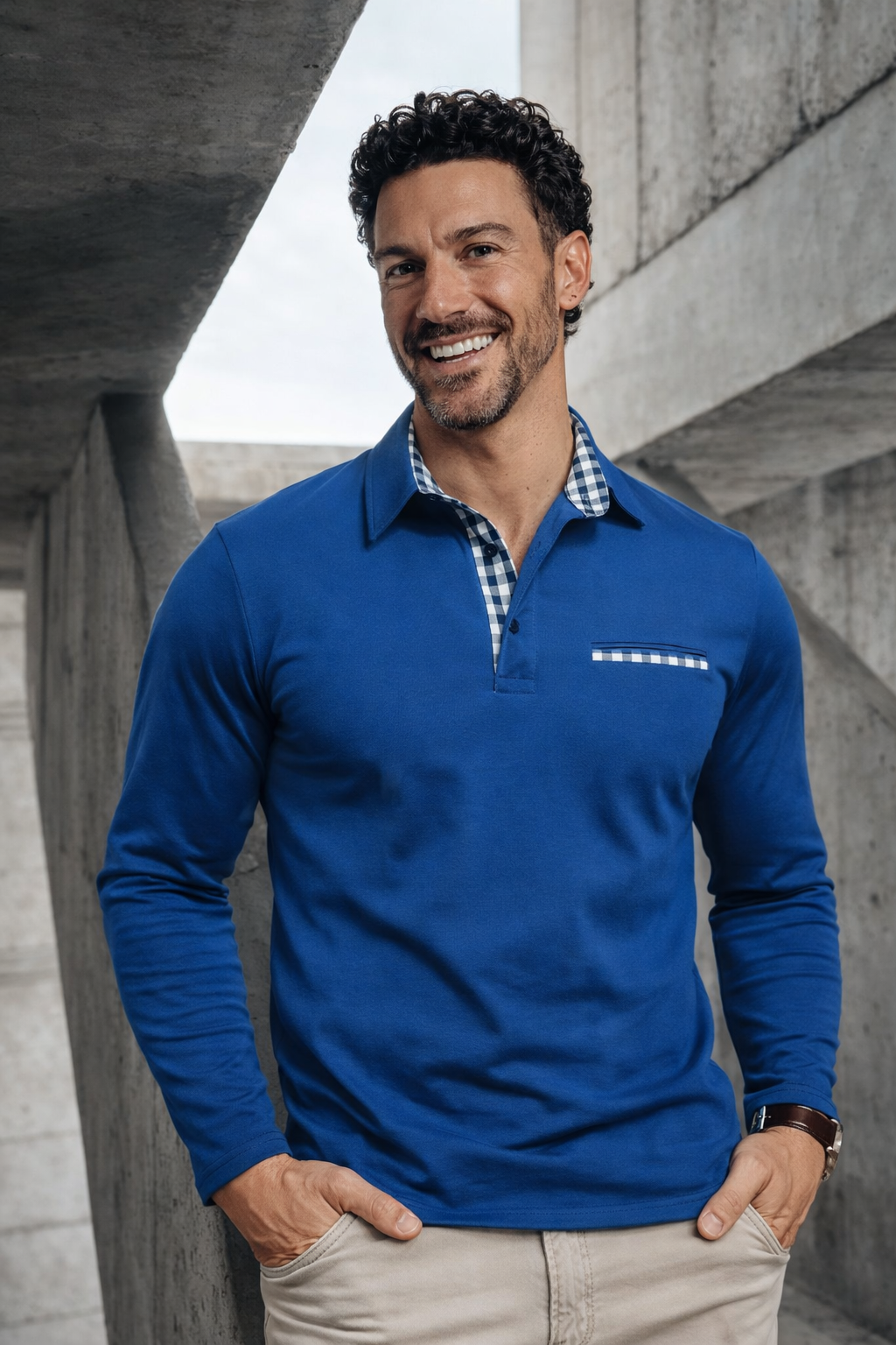 Herren Langarm-Poloshirt – Luxus, Stilvoll & Komfortabel