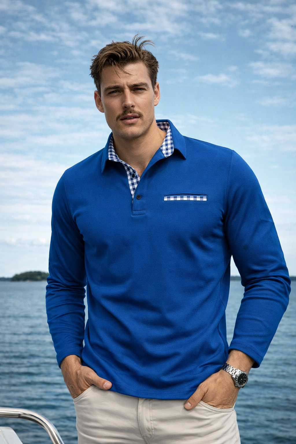 Herren Langarm-Poloshirt – Luxus, Stilvoll & Komfortabel