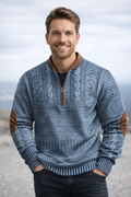 BOSSHARD | Strickpullover mit Reißverschlussdetail