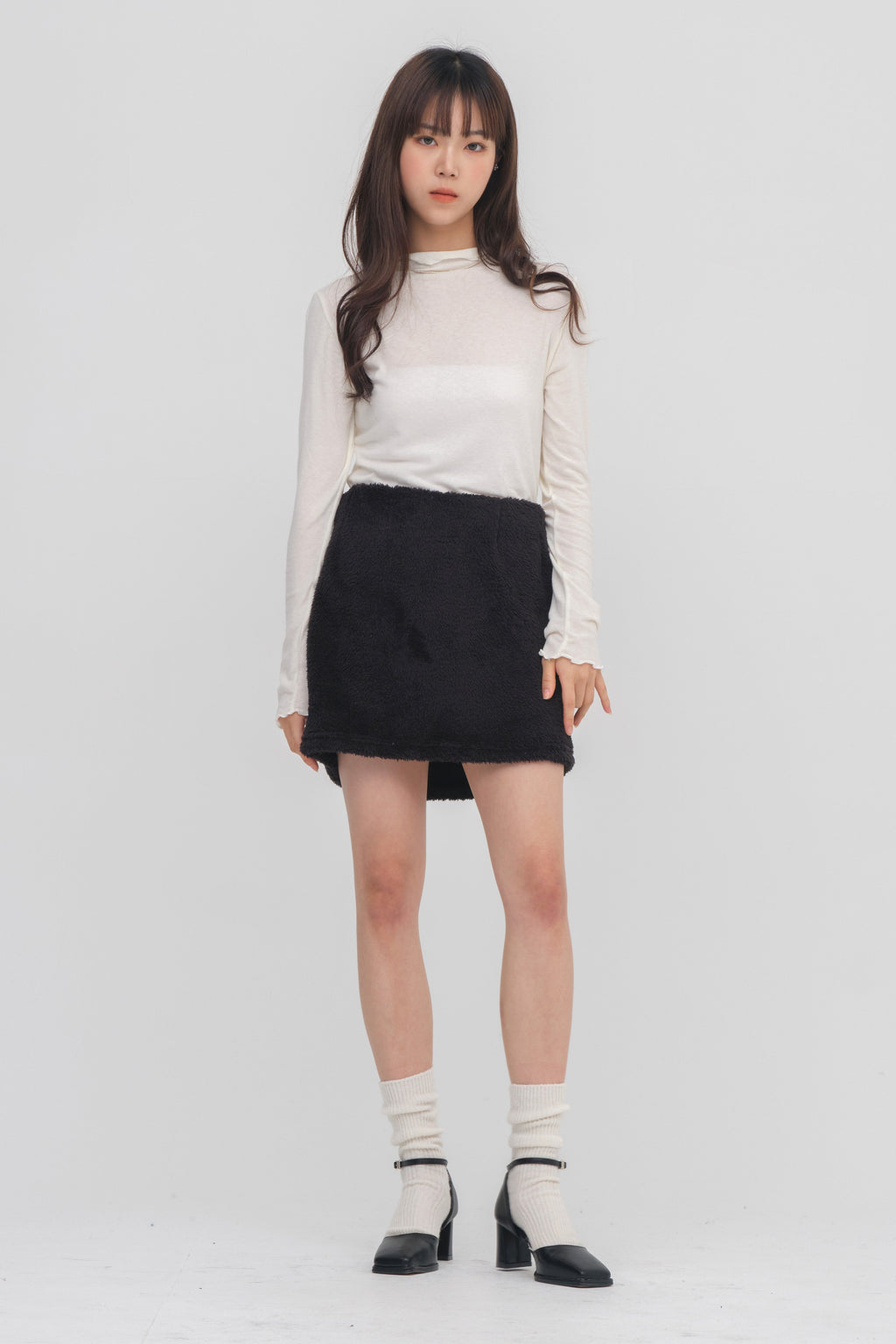 Quadratische Mary Jane Mid Heels