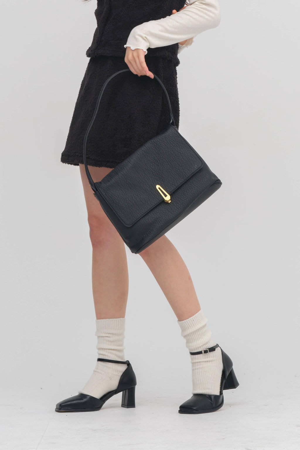 Quadratische Mary Jane Mid Heels