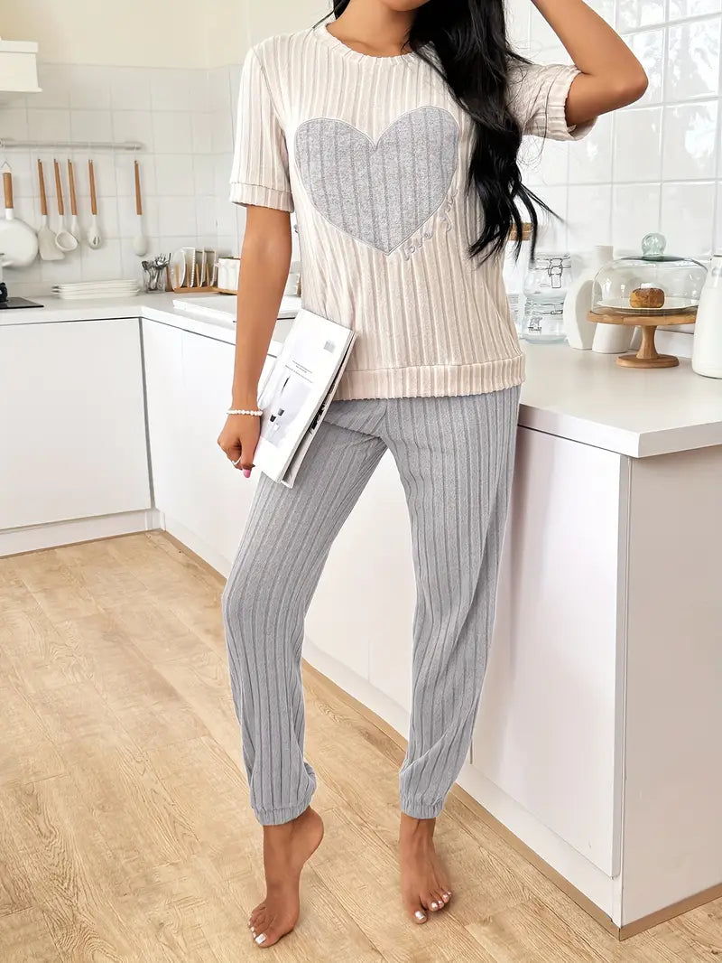 Einsatz Pyjama Amore Aus Rippvelours