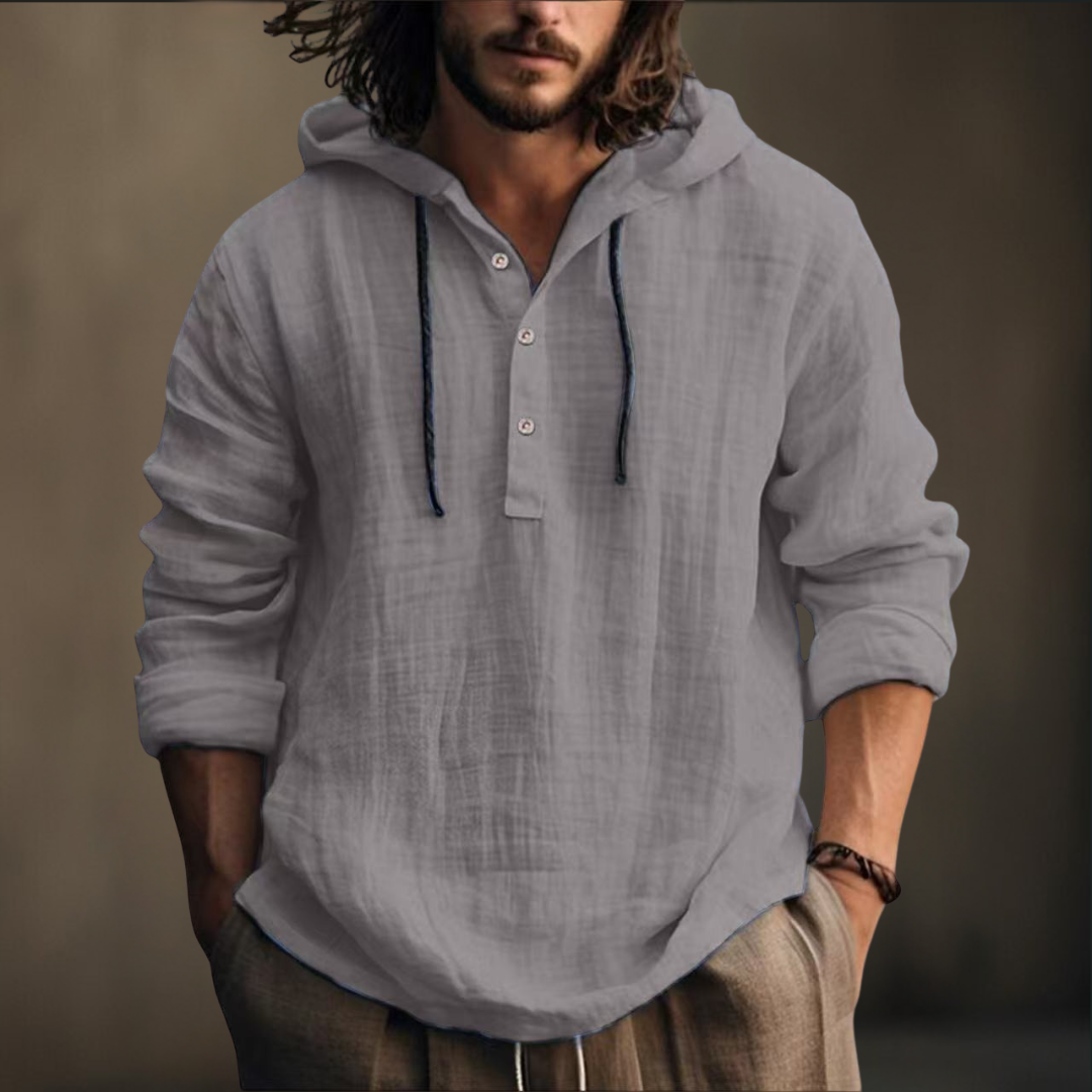 Bradley Elegantes Langarm Hemd Mit Kapuze