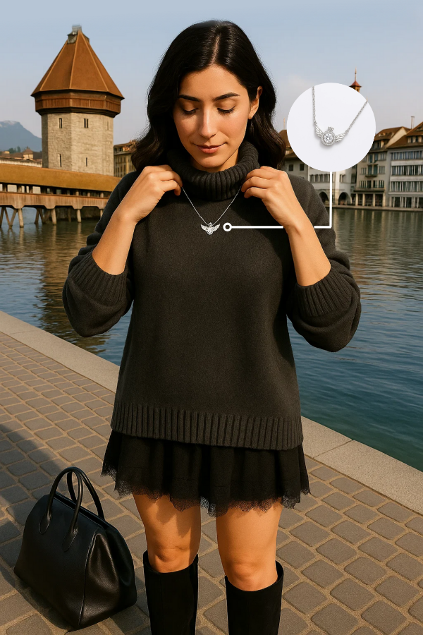 Élvara | Strickkleid & Rollkragenpullover-Set