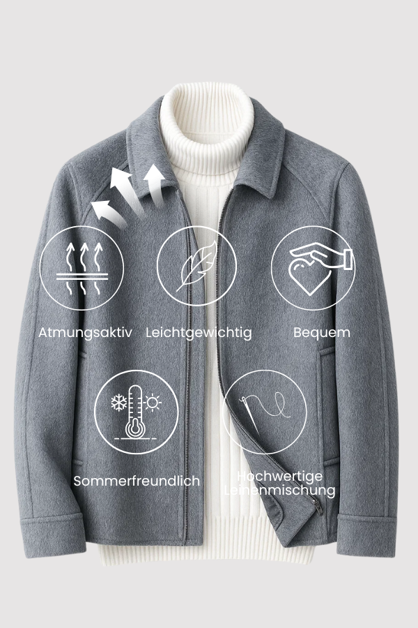 Baron | Wollmischung Zip-Up Jacke