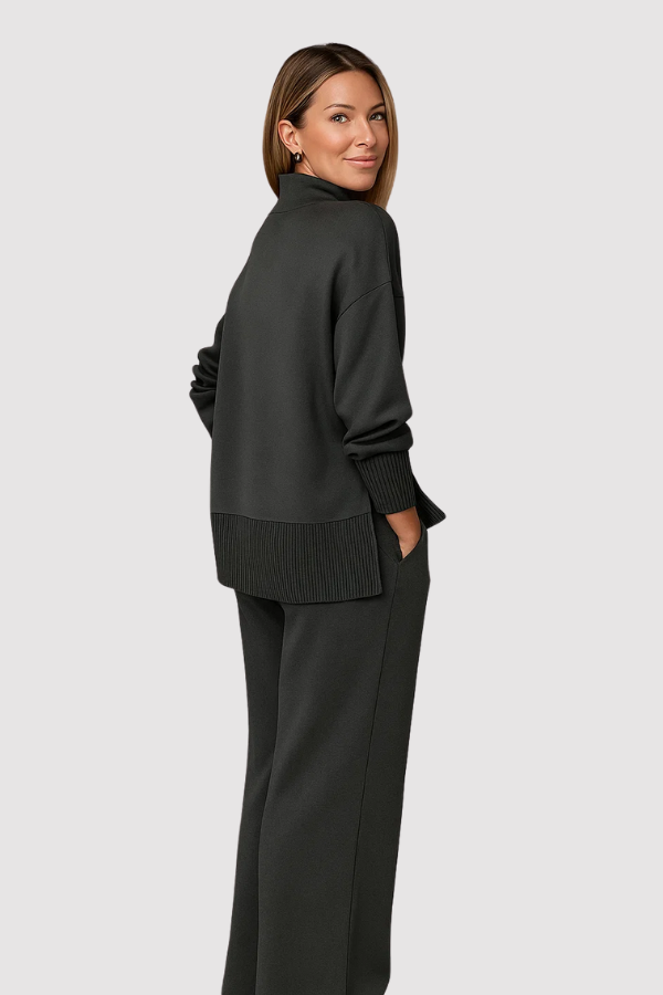 Lara | Loungewear-Set aus Strick mit Rollkragen
