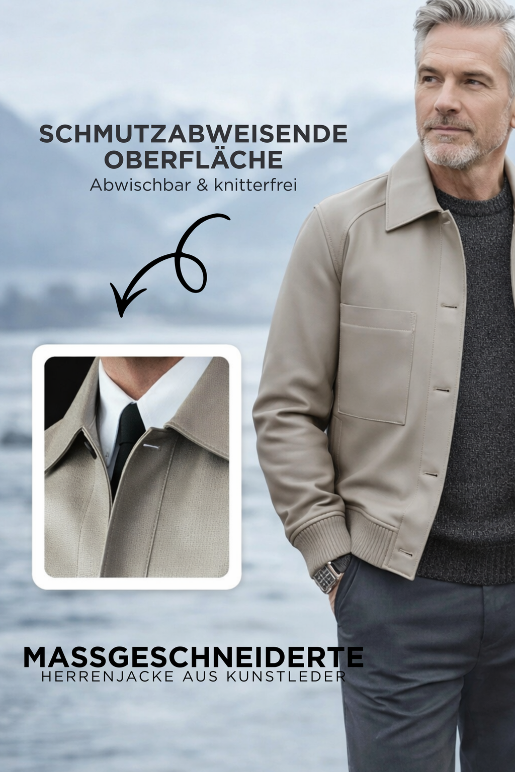 Maßgeschneiderte  |  Herrenjacke Aus Kunstleder
