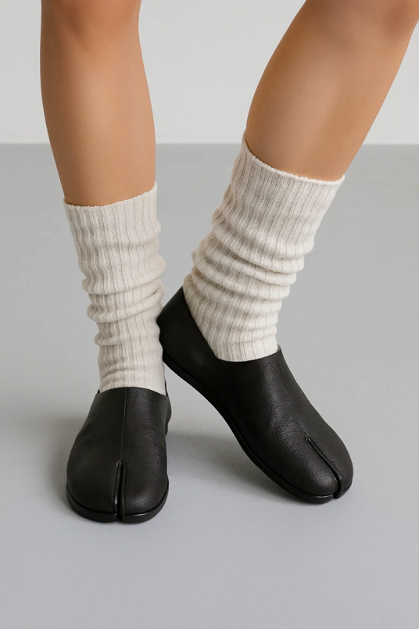 Leder Tabi Slipper