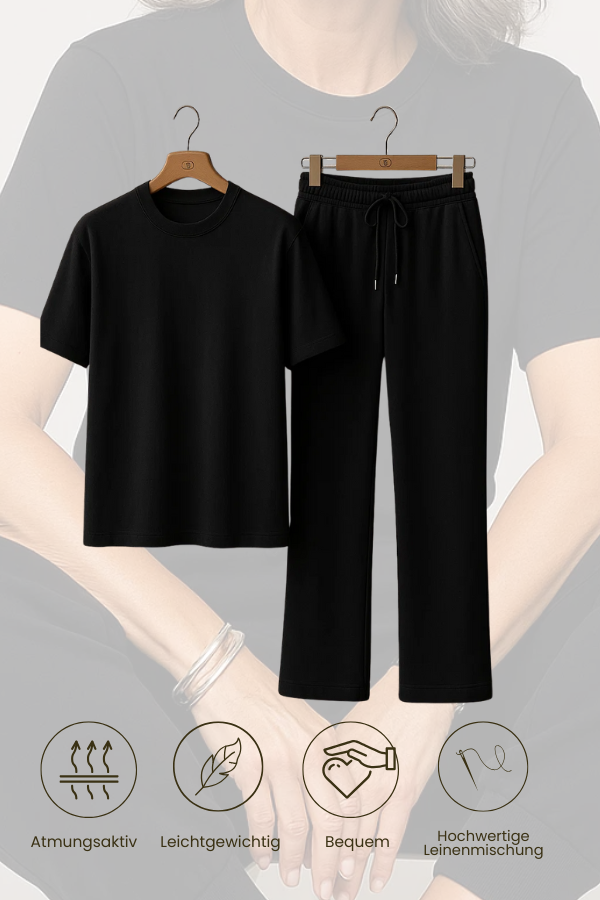 Kari | Kurze Ärmel ＆ Hose Zweiteiliges Set