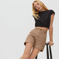 Twill Way-High® Shorts | Braun Ash