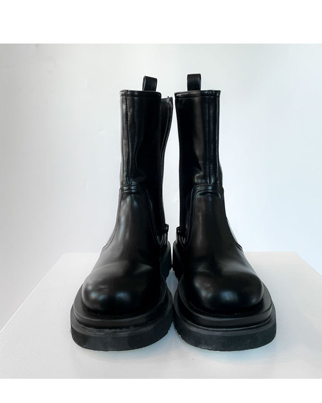 Elastische Keil-Ankle-Zipper-Stiefel CJ305