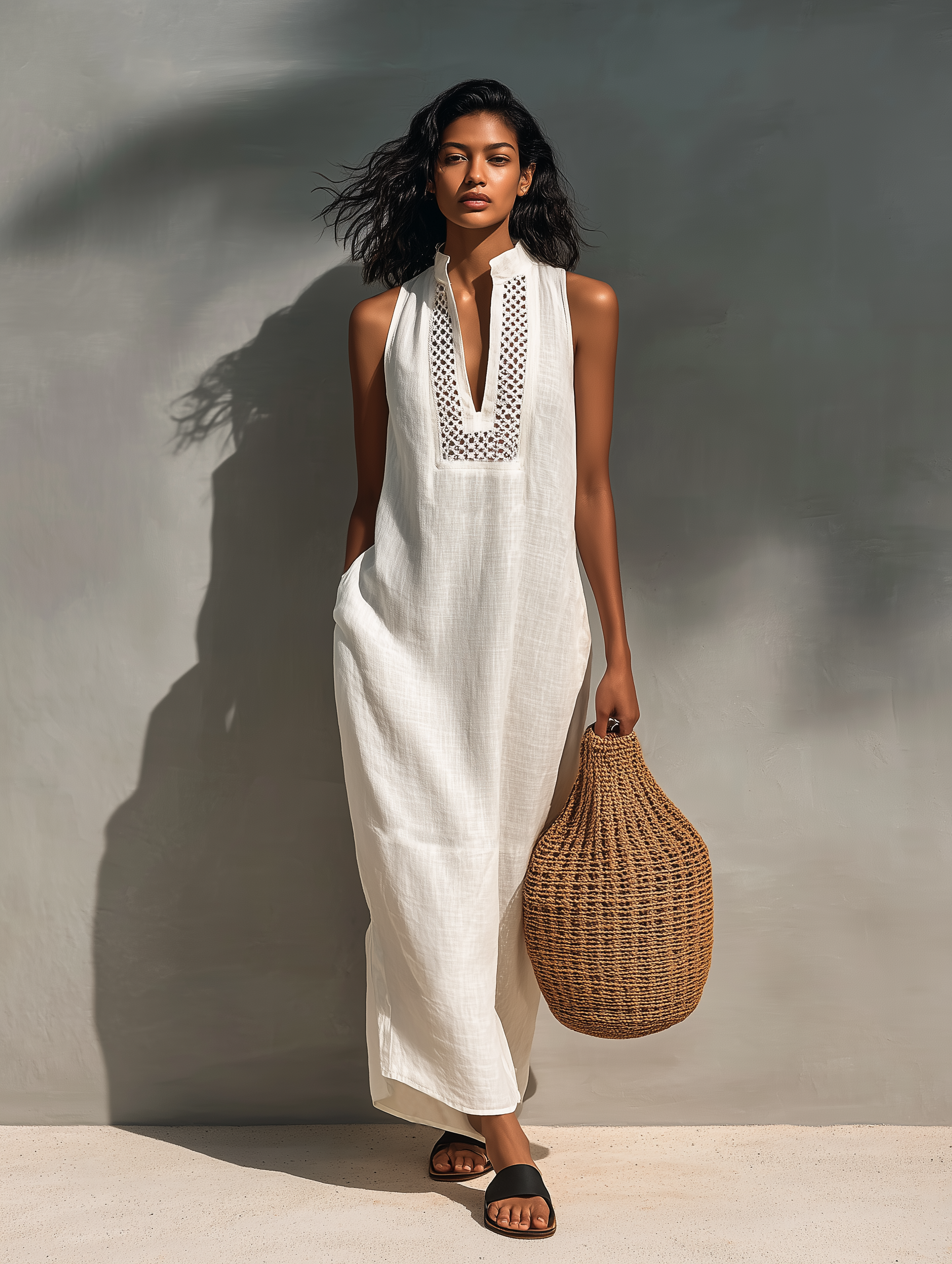 Minie | Lange Ärmellose Kleid