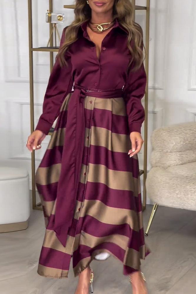 Kenda | Elegantes Streifenkleid