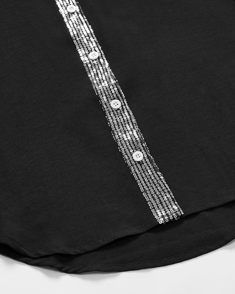 Anne | Lässiges Top mit Pailletten-Details