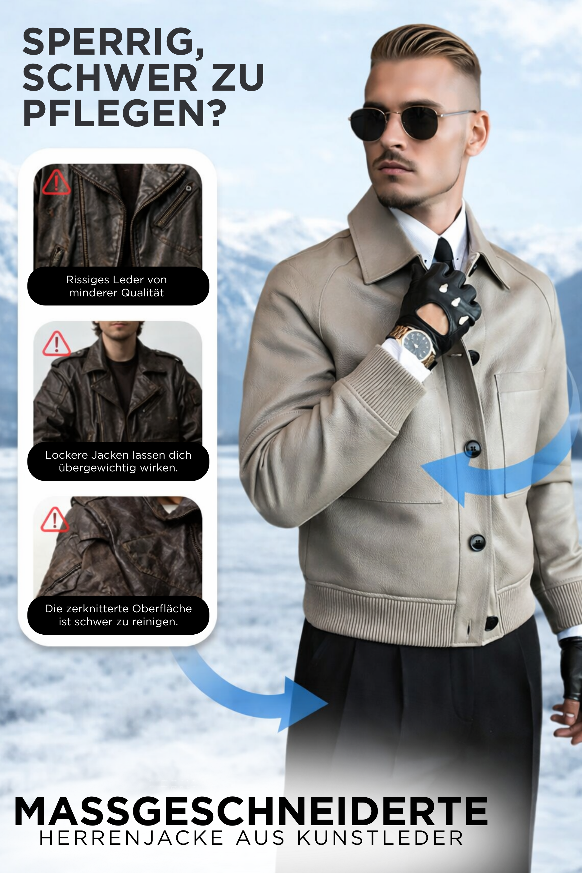 Maßgeschneiderte  |  Herrenjacke Aus Kunstleder