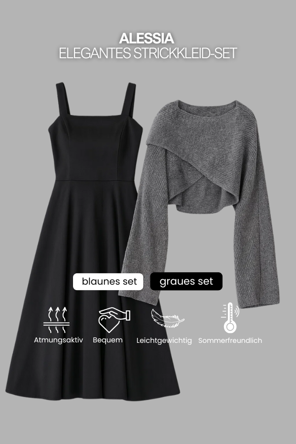 Alessia | Elegantes Strickkleid-Set