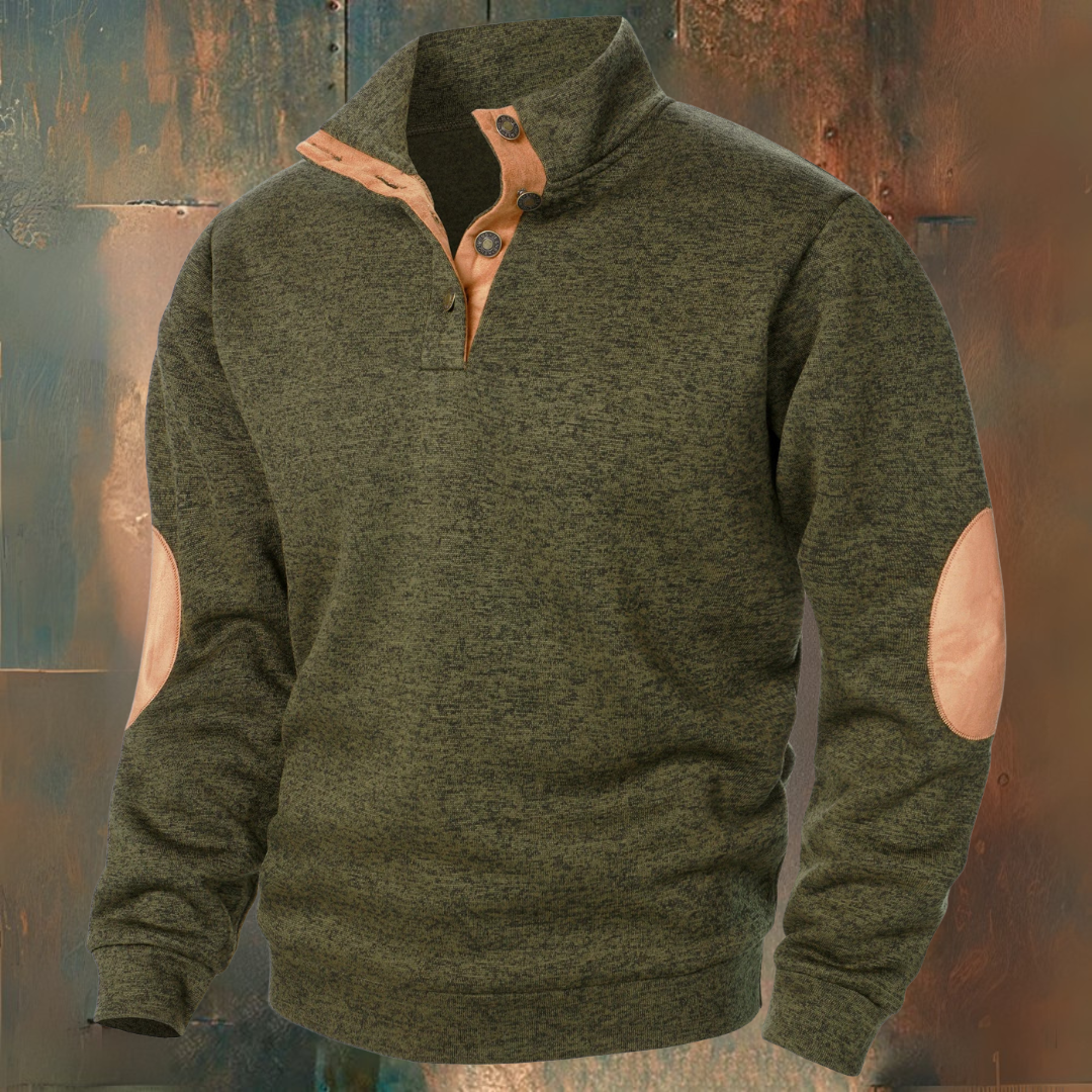 René | Strickpullover mit Wildleder-Details
