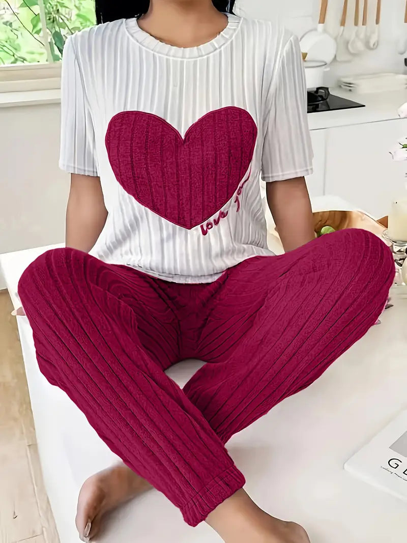 Einsatz Pyjama Amore Aus Rippvelours