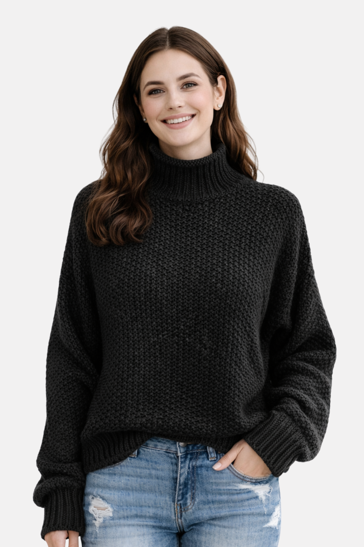 Olivia | Pullover mit hohem Kragen