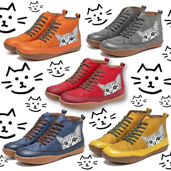 Unisex Schuhe mit Katzenprint