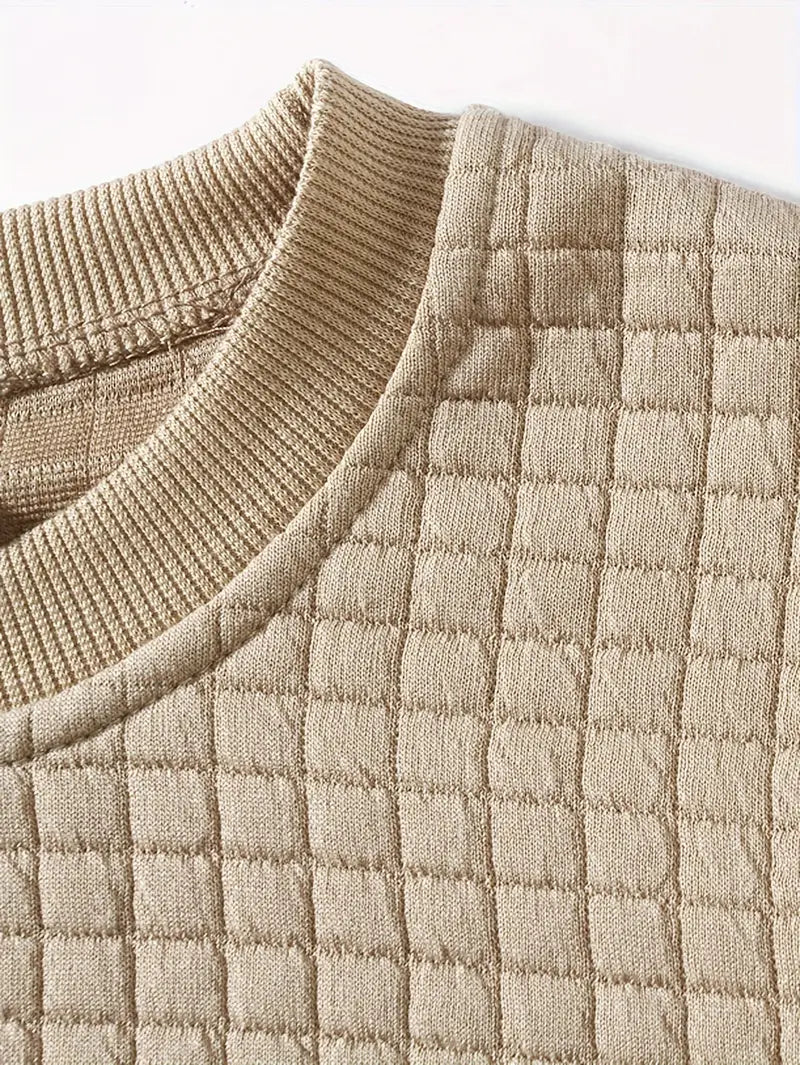Andreas Herren Pullover – Boho Karo, Langarm, Gemütlich