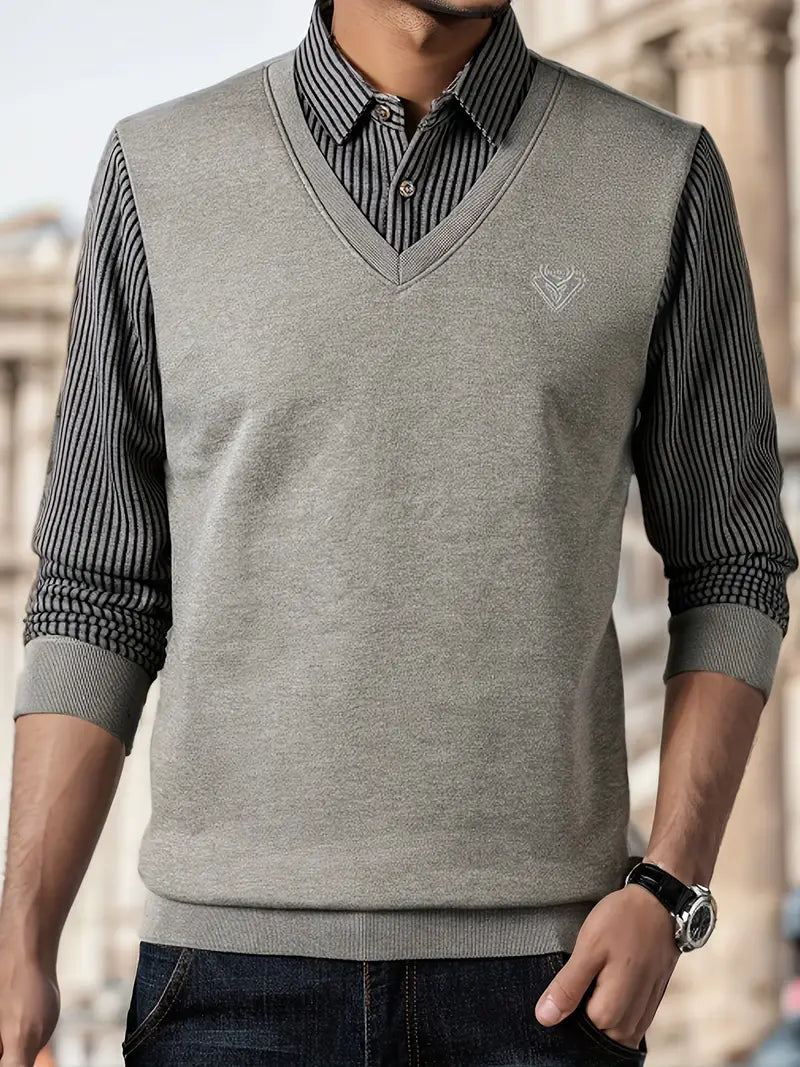 Leroy - Lässiger Pullover mit langen Ärmeln aus Strick
