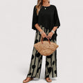 Damen Outfit – Asymmetrisches Print-Set, Modern & Stylisch