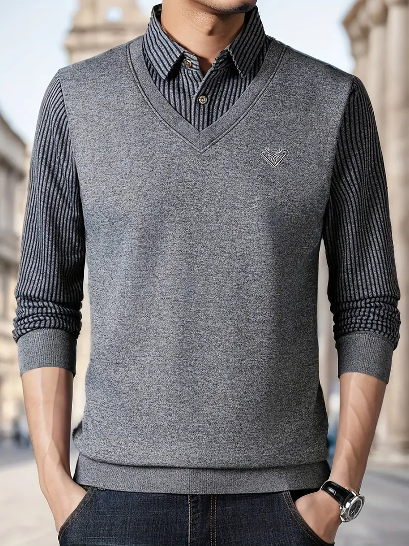 Leroy - Lässiger Pullover mit langen Ärmeln aus Strick