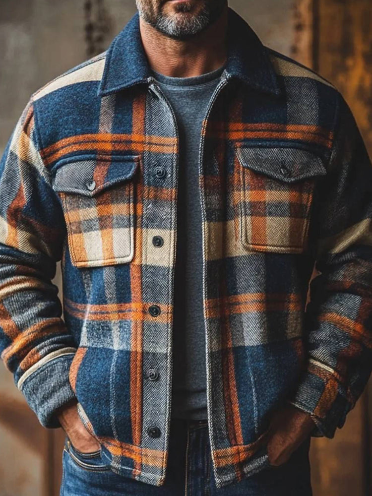 Bastien | Men's Retro Casual Plaid Thickened Shirt Jacket