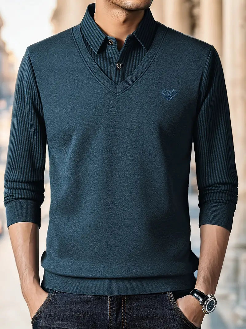 Leroy - Lässiger Pullover mit langen Ärmeln aus Strick