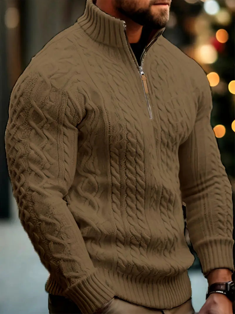 Rabada | Strickpullover Mit Halbem Reißverschluss Und Stehkragen