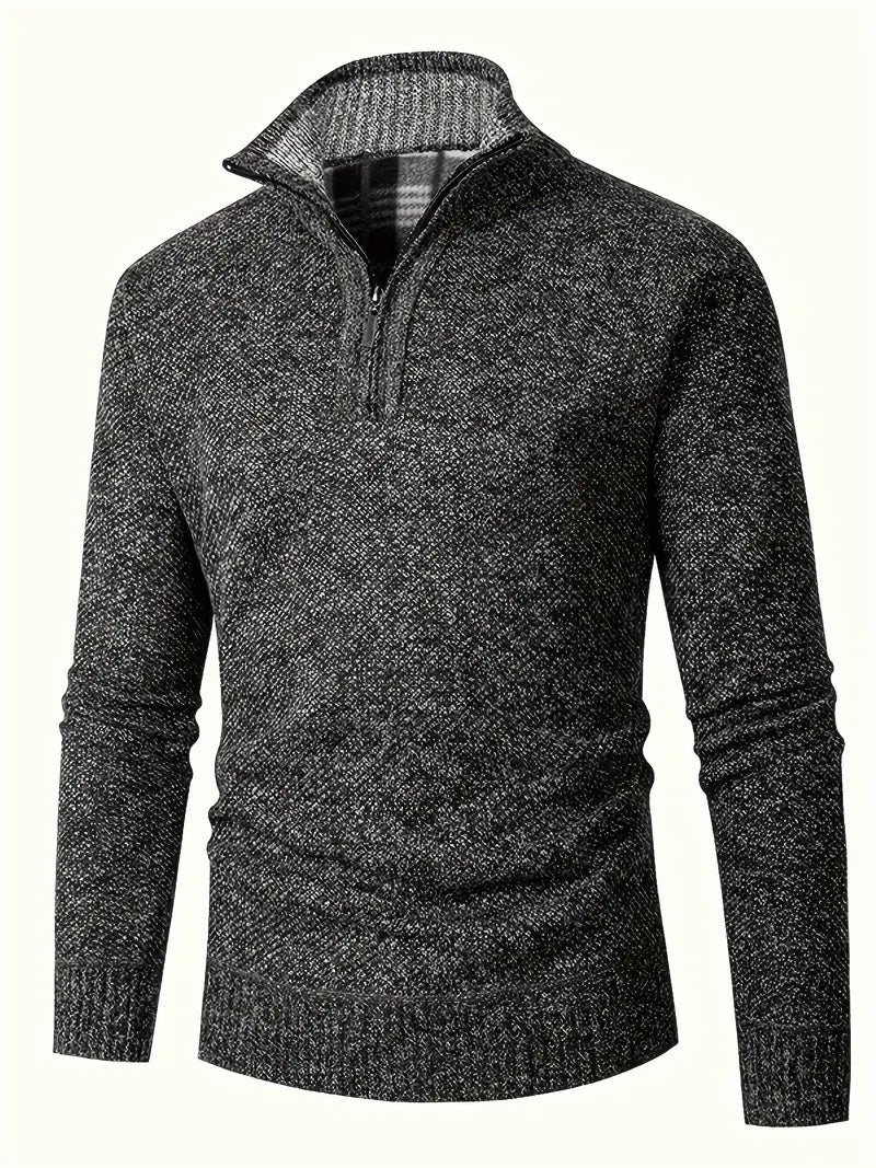 Ingram - Casual Pullover mit Stehkragen und Viertelreißverschluss