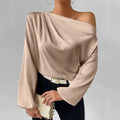 Fara | Elegante Asymmetrische Satinbluse