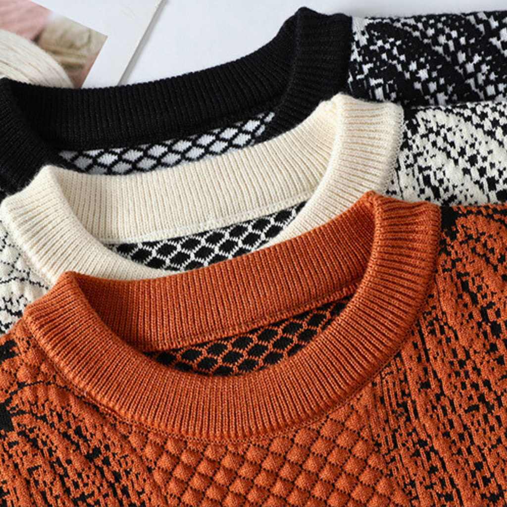 Rinaldo – Lässiger Strickpullover In Kürbisoptik