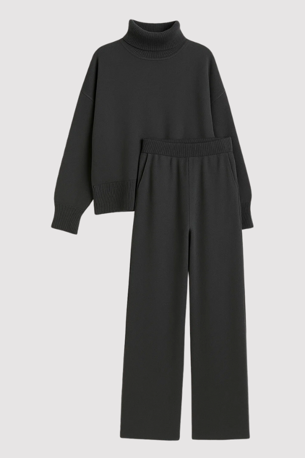 Lara | Loungewear-Set aus Strick mit Rollkragen