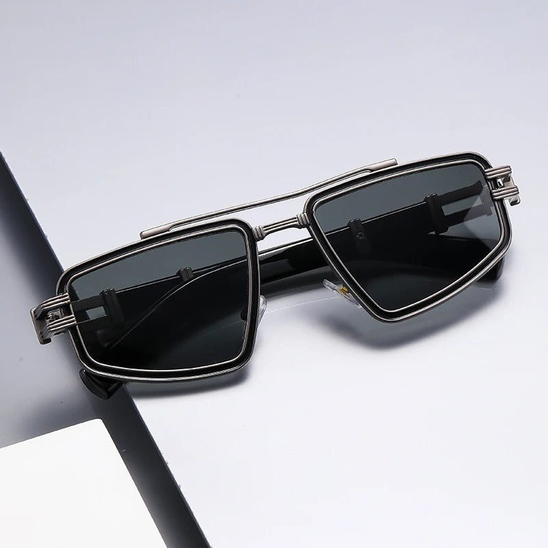 Leelaine | Bold Shield Square Frame Luxury Sunglasses – UV400 Protection