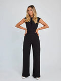 Ärmelloser Overall mit weitem Bein