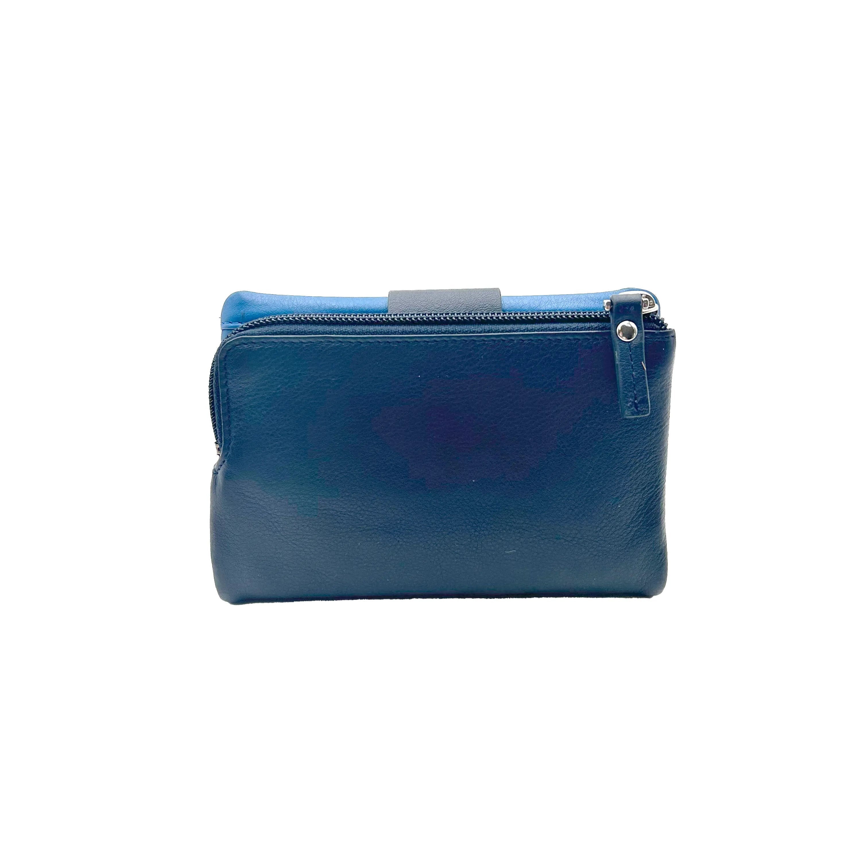 6046 Damenbörse Blau/Riff